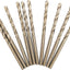 Broca cobalto M35 HSS 0.118pulg punto dividido metal 10uds