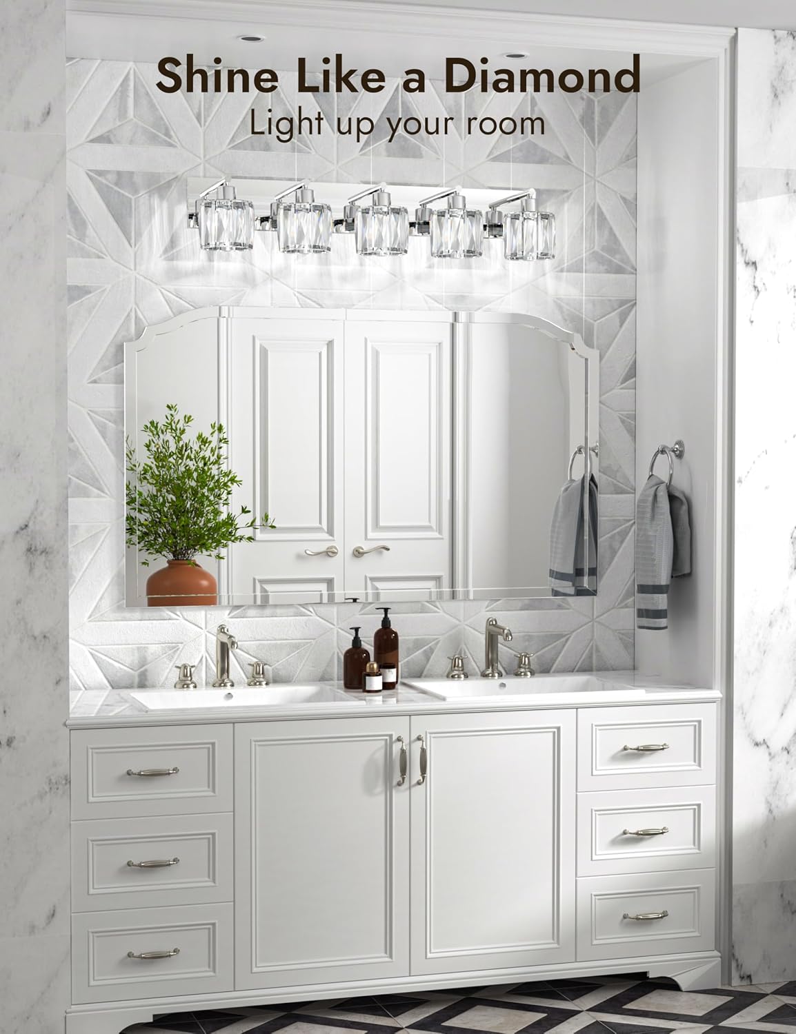 Luminarias de baño modernas acero inox y cromo certificado