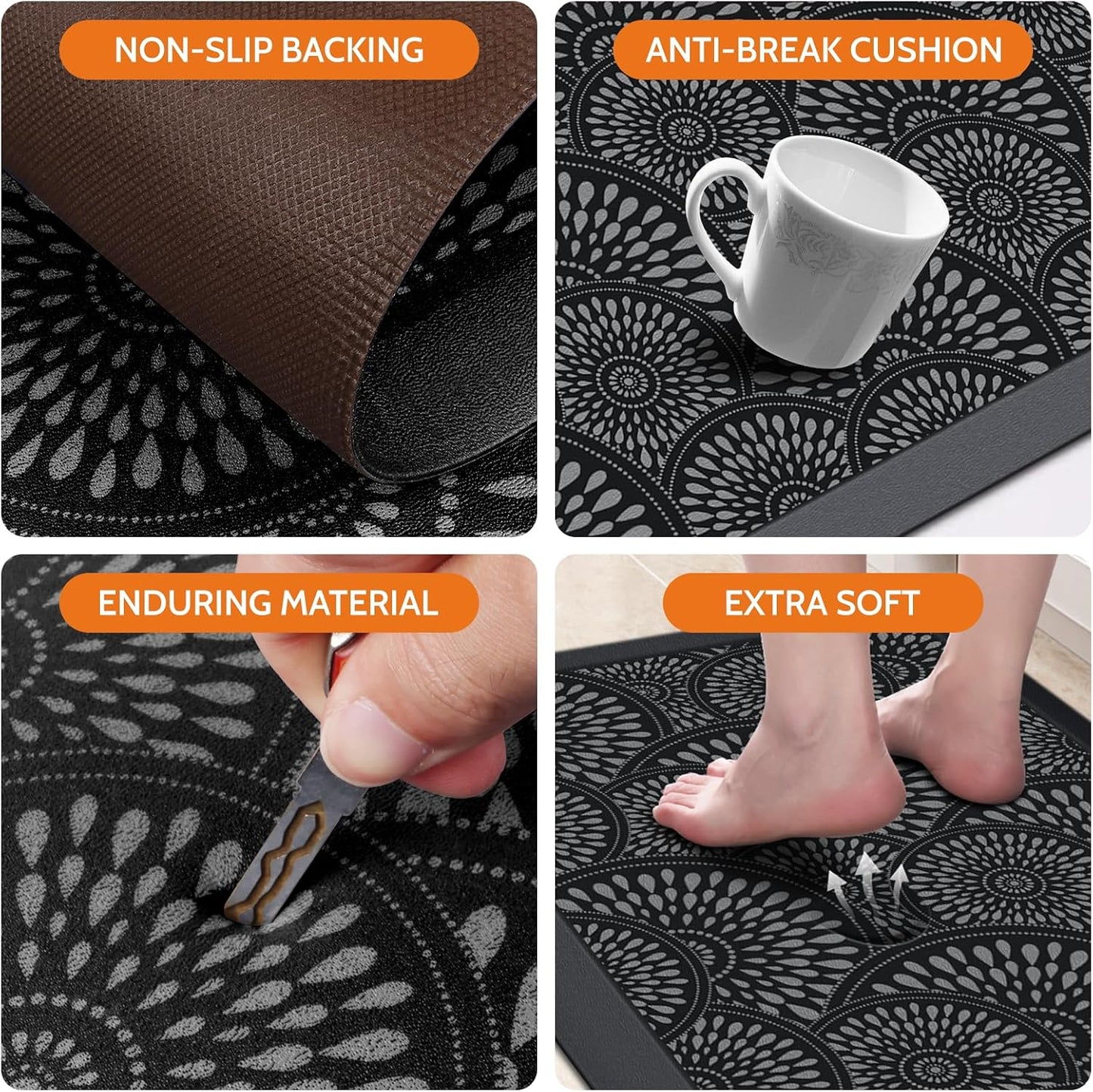 Alfombra cocina 17.3x60pulg espuma ergonómica antiderrap