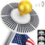 Luz poste bandera solar 48 LED plateada 15-25pulg