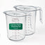 Vaso medidor plástico 2qt pack 2 unidades métricas e imperiales