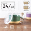 Set 4 Tazas Sopa Cerámica con Tapas y Asas Multicolor