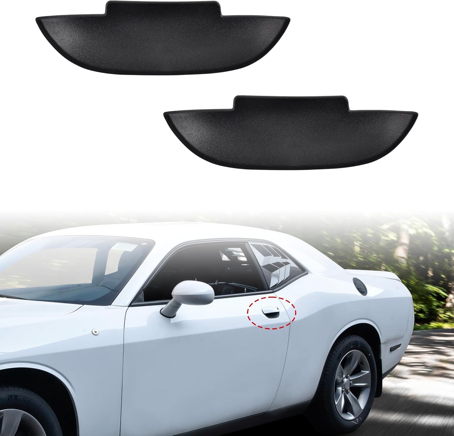 Protector manija puerta Dodge Challenger 15-23 negro