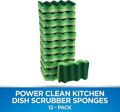 Esponjas cocina doble cara lavavajillas 12 pzas color verde