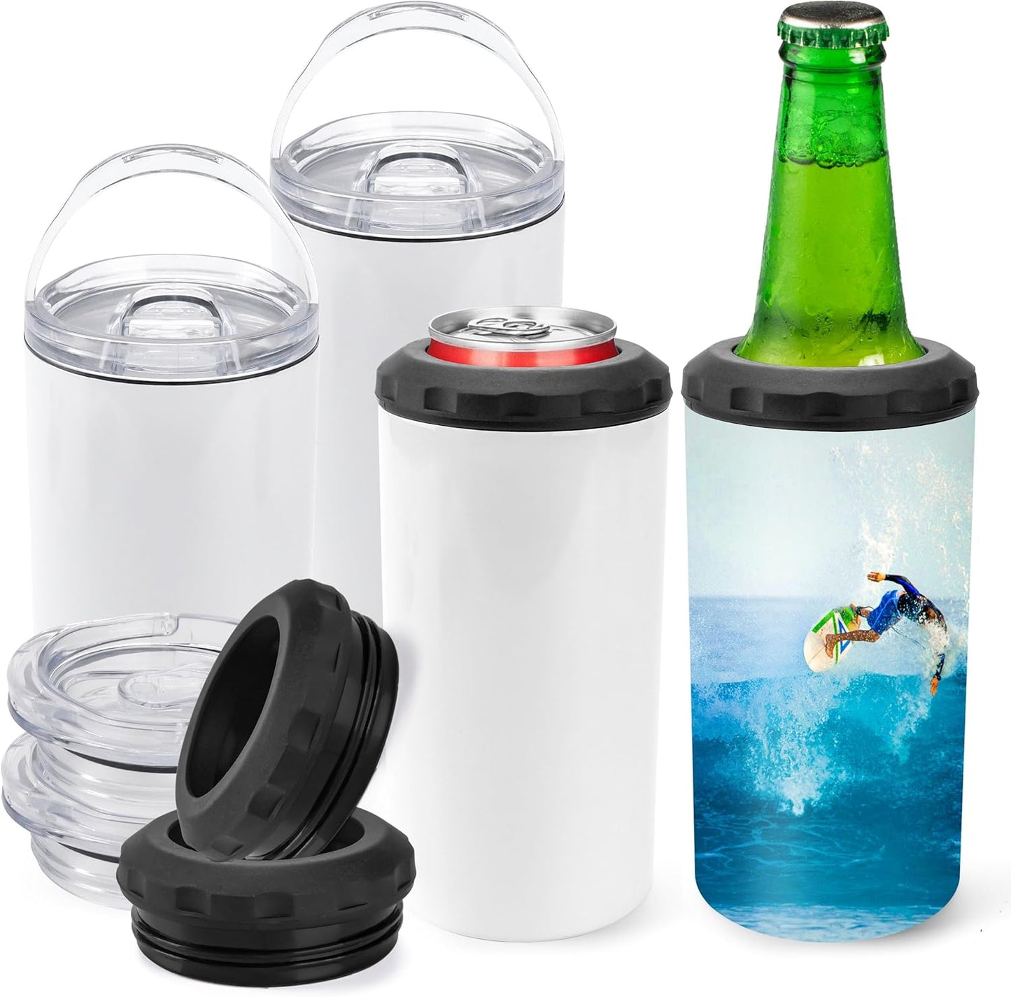 4 Pzas Vasos Acero Inox 16oz Doble Pared Antisalpicaduras