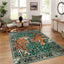 Alfombra tigre 5x7ft bohemia sala dormitorio verde