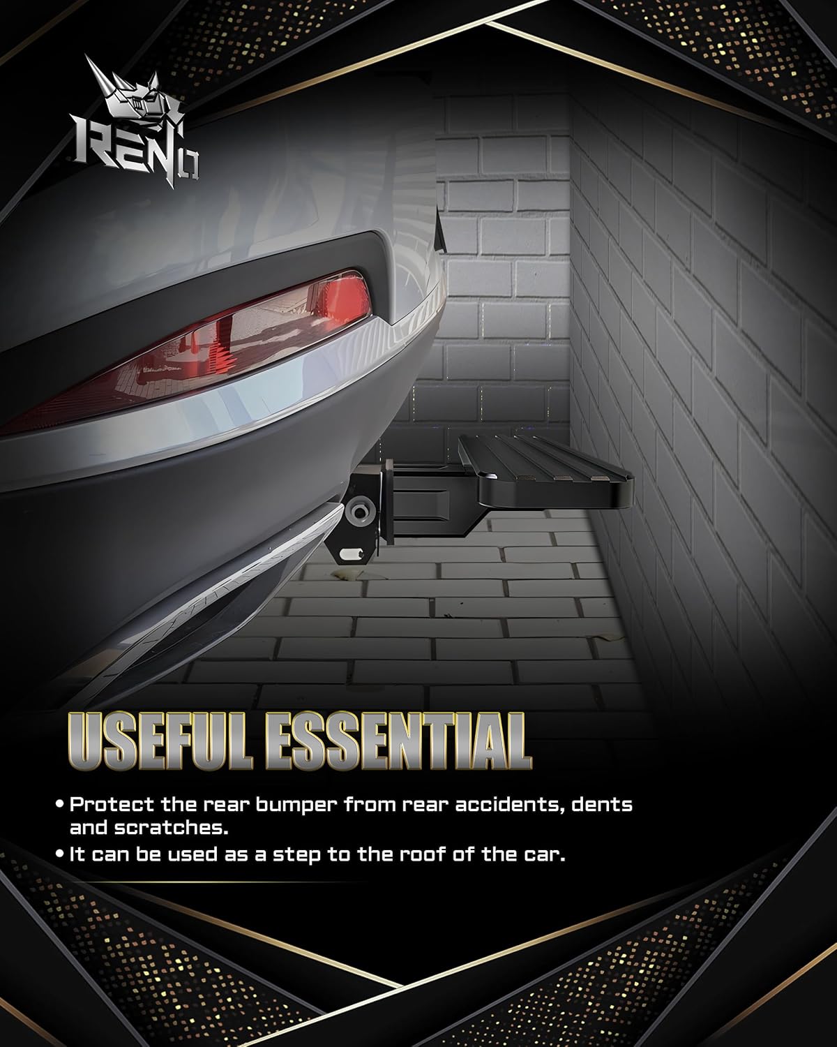 Escalón enganche aluminio negro comp 2" receptor coche