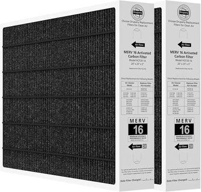 2 Filtros Aire MERV 16 20x25x5 Comp Lennox HCC20-28