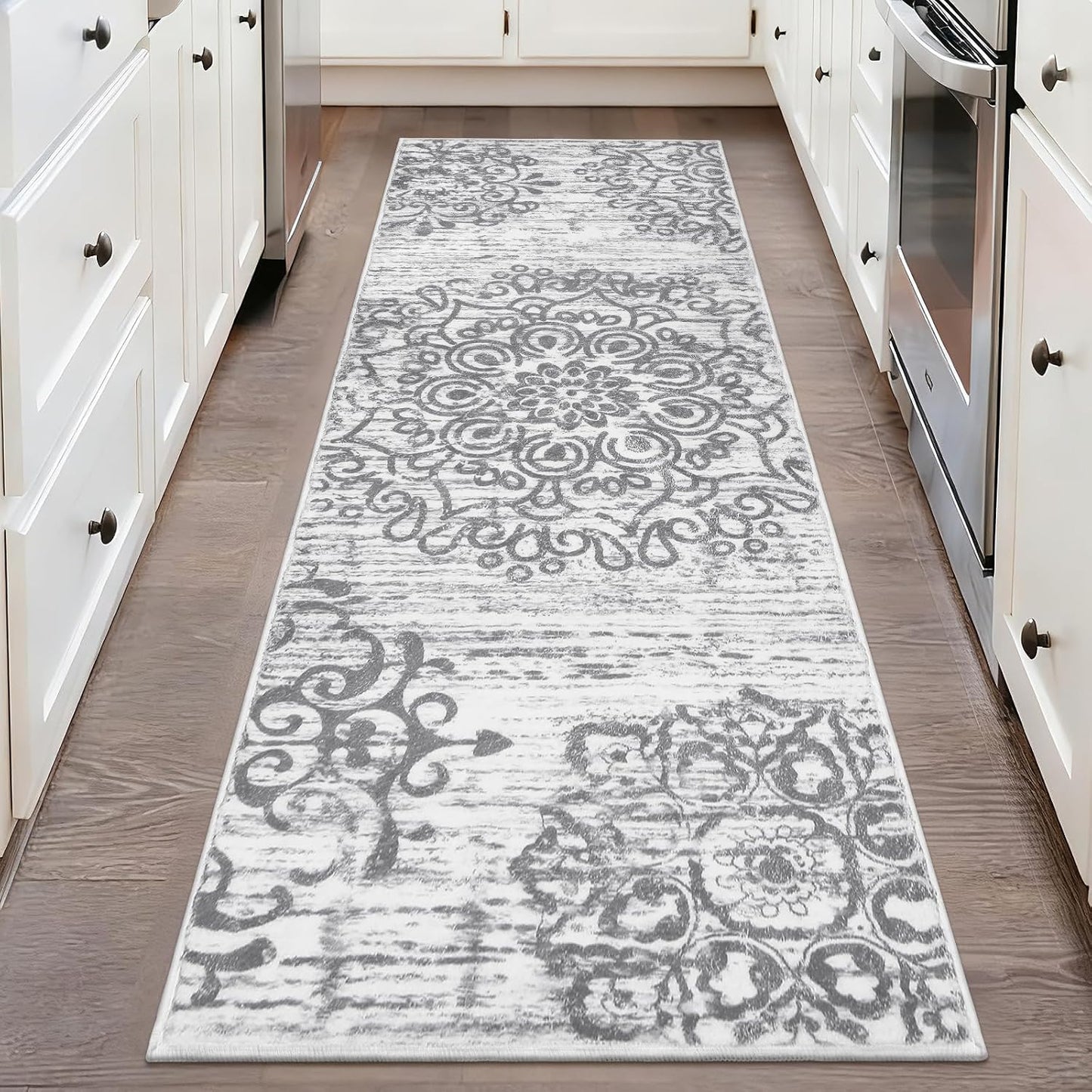 Alfombra pasillo 2x6ft lavable antiderrap vintage