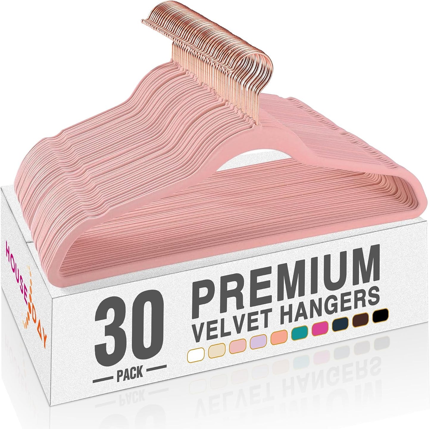 Perchas fieltro rosa set 30 antideslizantes trajes abrigos