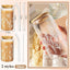 Vaso vidrio con flores tapa bambú pajita 16oz regalo mamá