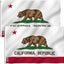 2 Banderas California 4x6ft Poliéster Doble Costura