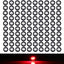 Set 100 focos LED rojos 3/4pulg 3 LEDs luces laterales