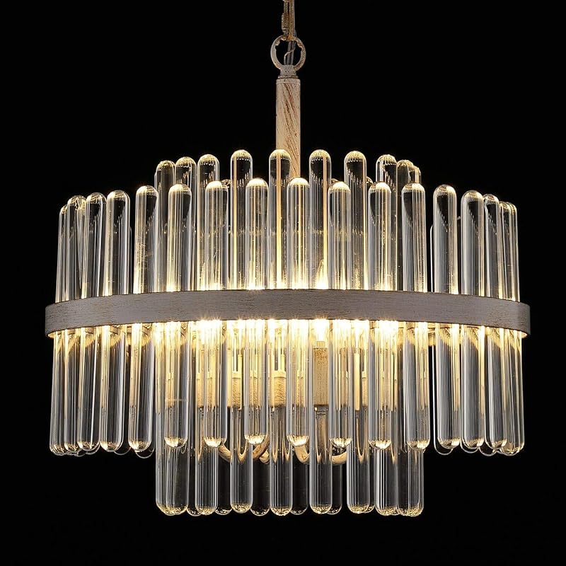 Candelabro cristal moderno con 4 luces para comedor y sala