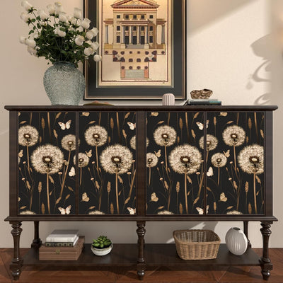 Papel tapiz floral negro autoadhesivo para baño dormitorio