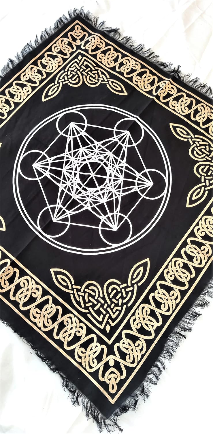 Mantel altar brujería tarot cuadrado 18x18pulg