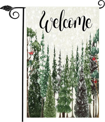 Bandera doble cara jardín invierno primavera 12x18pulg