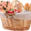 Cesta mimbre asas plegables para picnic y regalos
