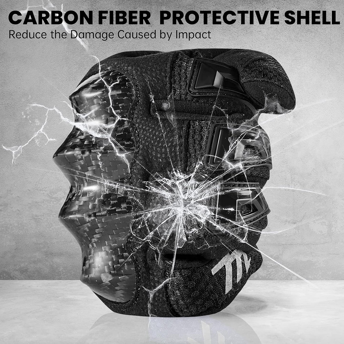 Guantes motocicleta tactiles con proteccion carbono md66