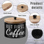 Soporte para filtro de café con tapa de madera ro, organizador para filtros de cesta, cono y fondo plano