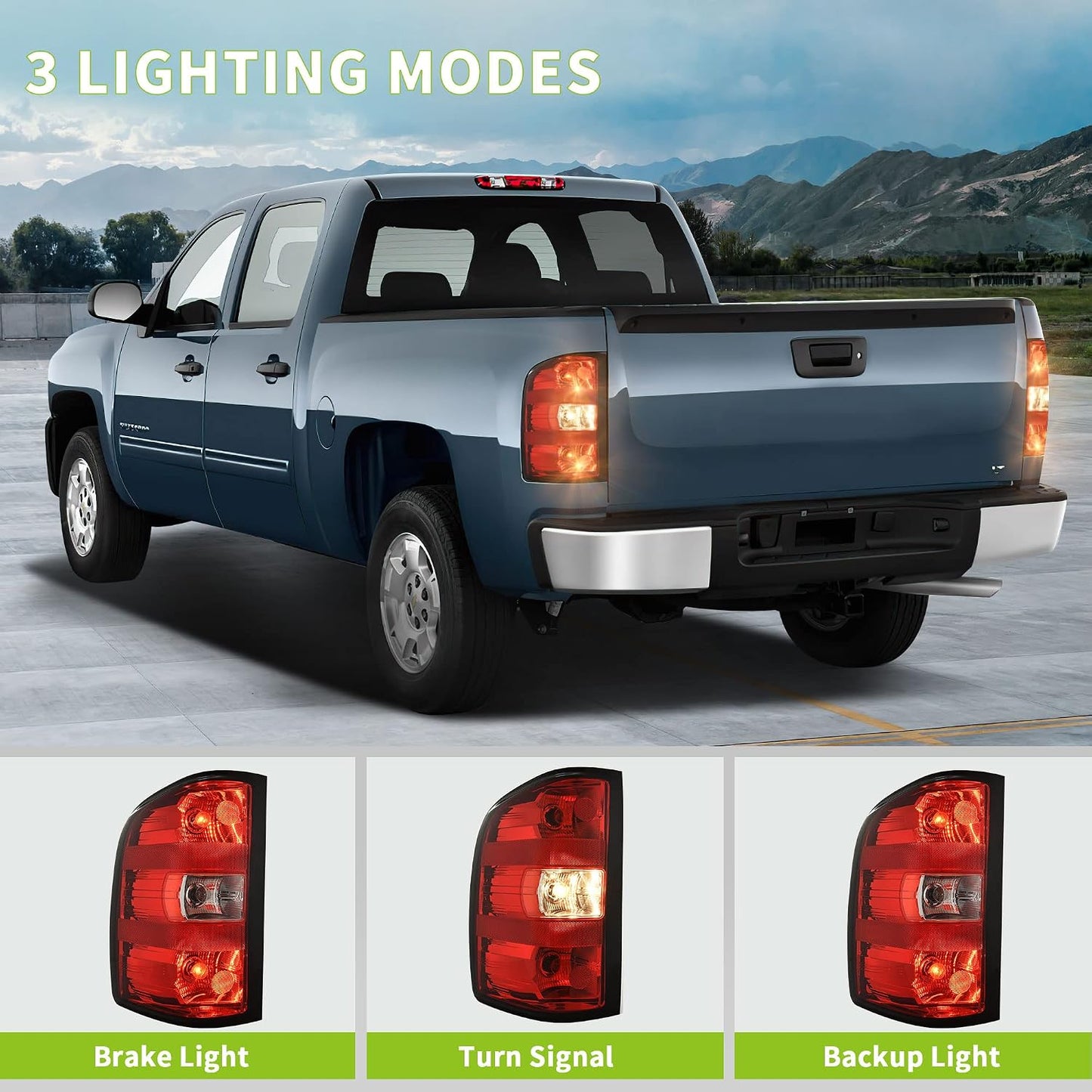 Luz trasera con bombilla para Chevy Silverado 07-14 GMC