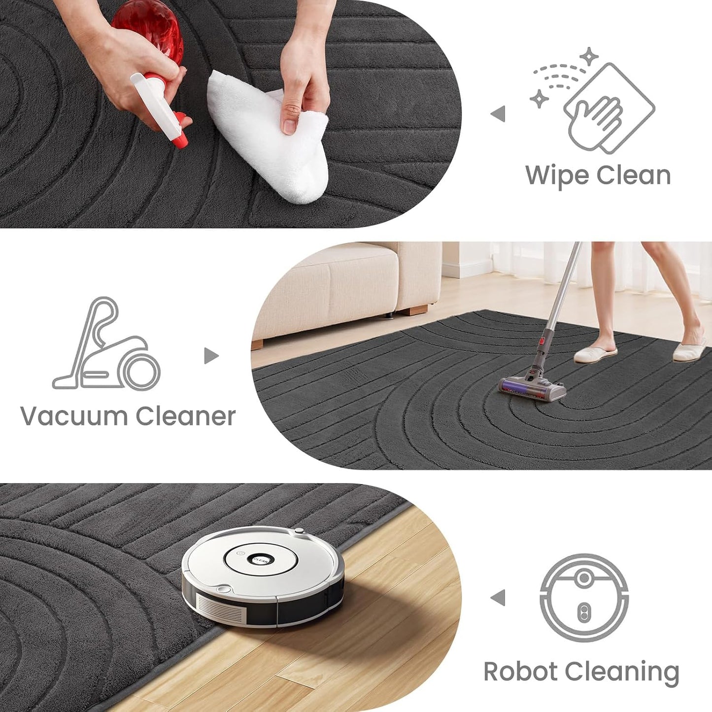 Alfombra 8x10ft suave antiderrap sala dormitorio