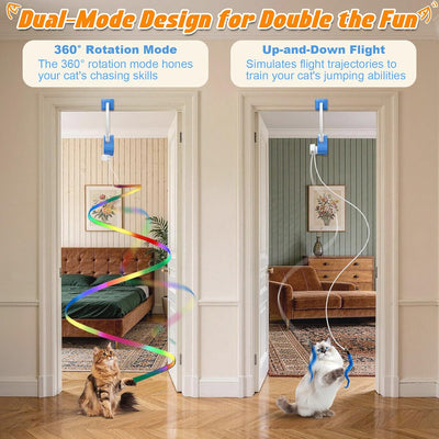 Juguete interactivo automático para gatos recargable colgante