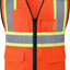 Chaleco seguridad reflectante alta visibilidad con bolsillos 2xl