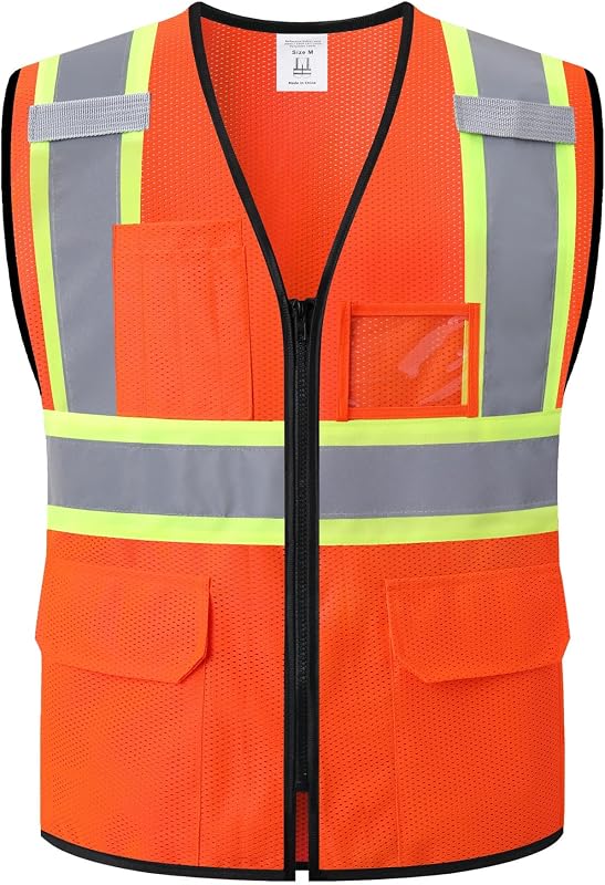 Chaleco seguridad reflectante alta visibilidad con bolsillos 2xl