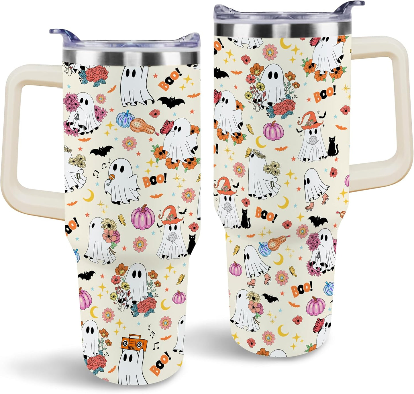 Vaso Halloween calabaza fantasma acero inox 40oz