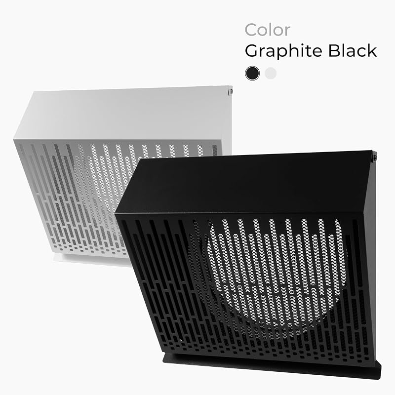 Cubierta ventilación 10" acero galvanizado grafito