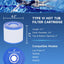 Cartucho filtros hidromasaje tipo VI 4.2x3.1pulg pack