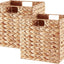 Cesta almacenamiento jacinto tejida a mano 9" plegable set 2