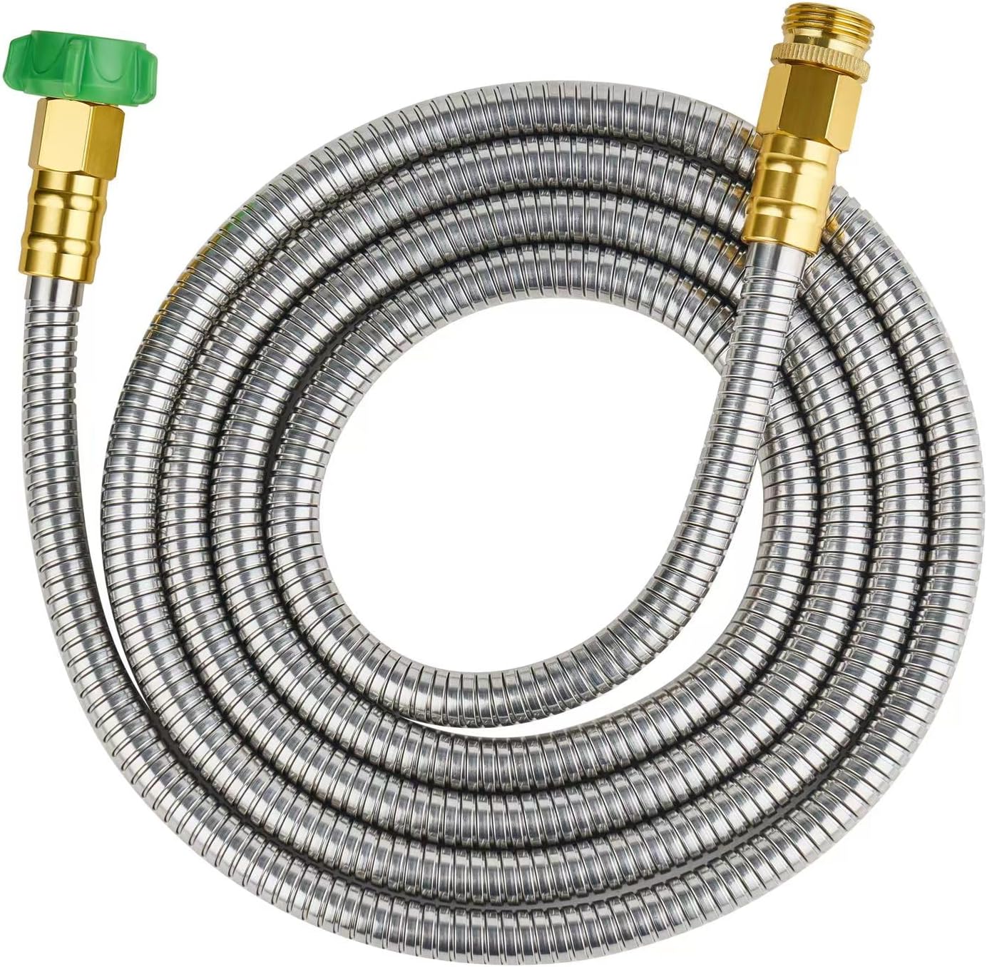 Manguera jardín acero inox 10ft conector metal antifugas