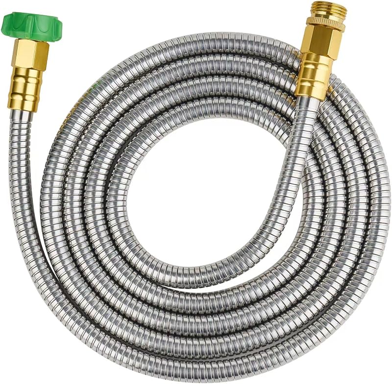 Manguera jardín acero inox 10ft conector metal antifugas