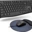 Combo teclado y mouse USB ergonómico con almohadilla