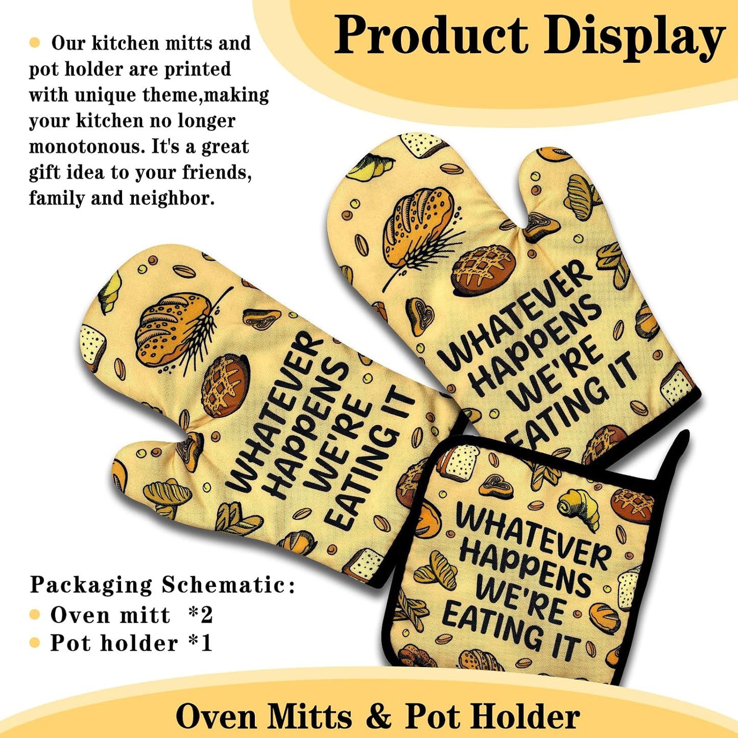 Guantes horno soportes ollas set 3
