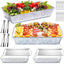 Set 4 bandejas refrigeradas 16x9.45pulg con compartimentos