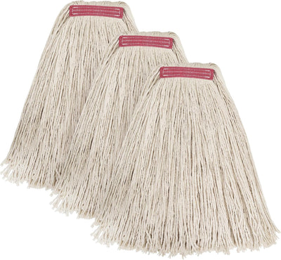 Paquete 3 trapeadores algodón 24oz cuerda resistente repuestos
