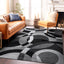 Alfombra gris geométrica para sala dormitorio oficina