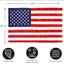 Bandera EE.UU. 3x5ft con 2 ojales estrellas y rayas bordadas