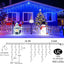 Luces Navidad carámbano 33ft 400 LED 8 modos impermeable azul