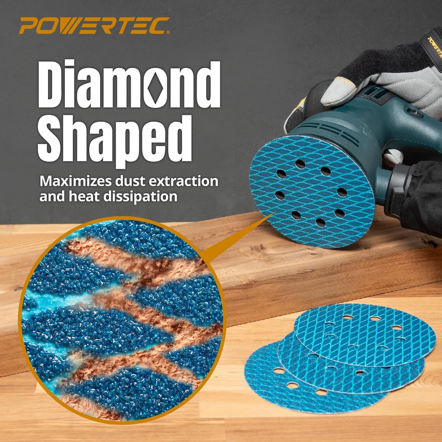 Discos lijado diamante 5pulg 120grano 50pzas