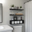 Estantes flotantes pared 24" riel metal baño