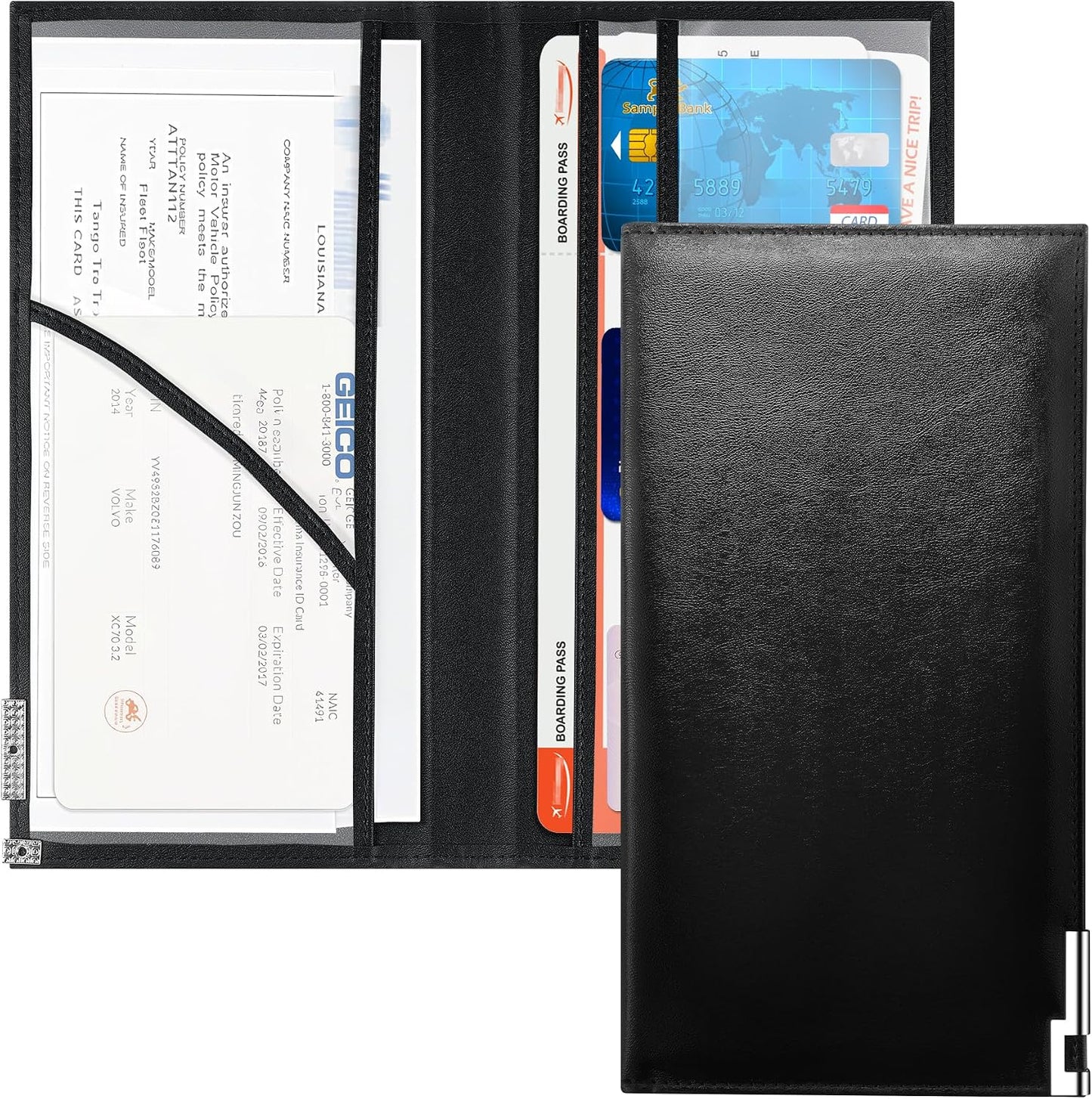 Soporte magnético para documentos y tarjetas de auto