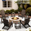 Silla Adirondack plegable HDPE textura madera para patio
