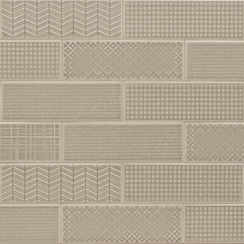 Azulejo cerámica brillante 4x12" baño cocina