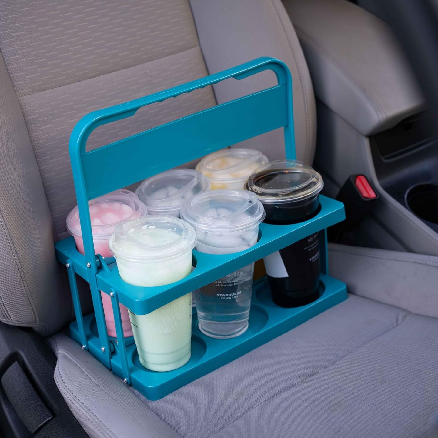 Transportador bebidas reutiliz. con asa azul bondi