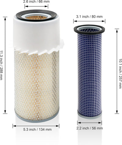 Set filtros aire comp Bobcat 641 643 741 743
