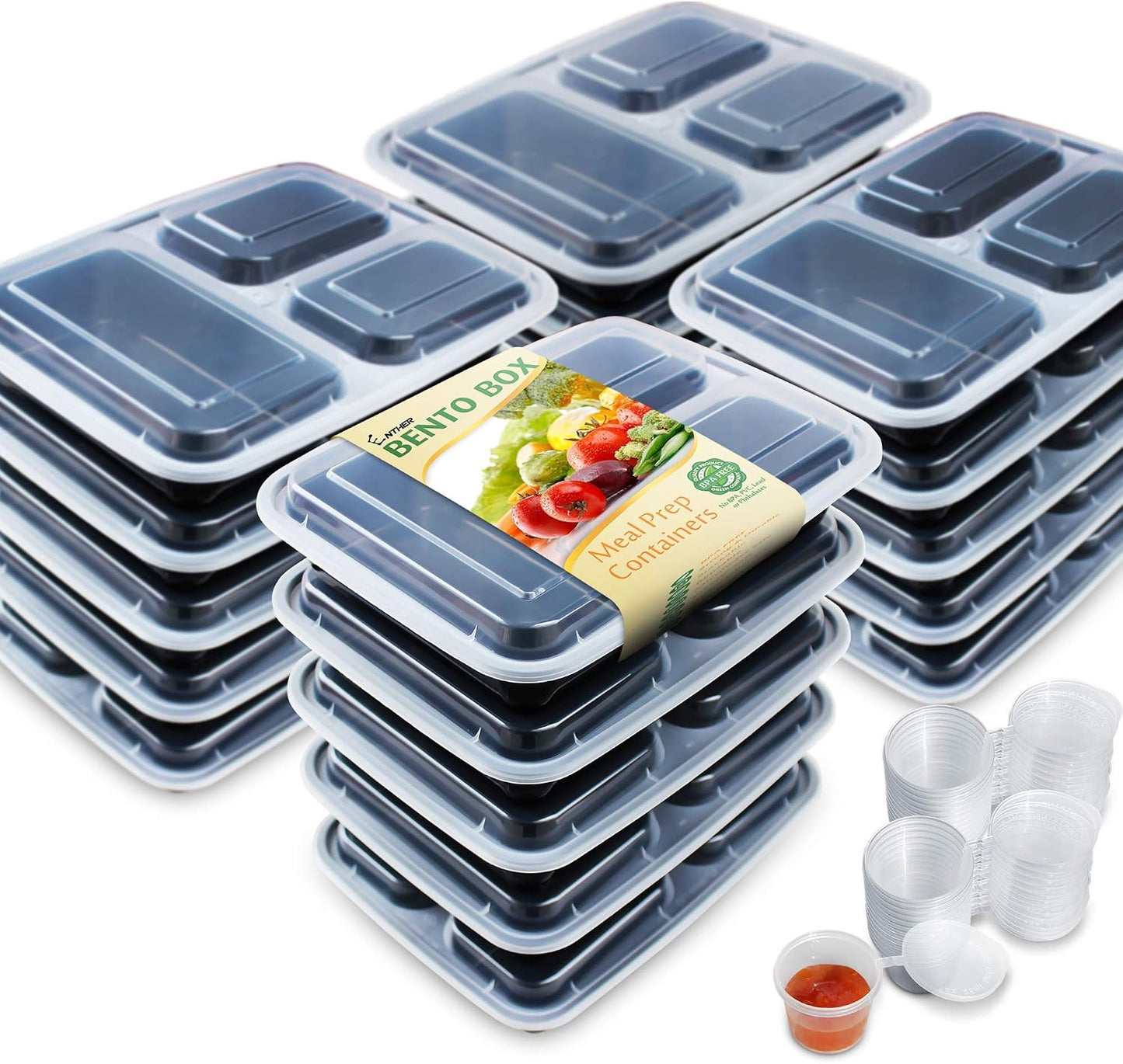 Contenedor alimentos con tapa tipo caja bento